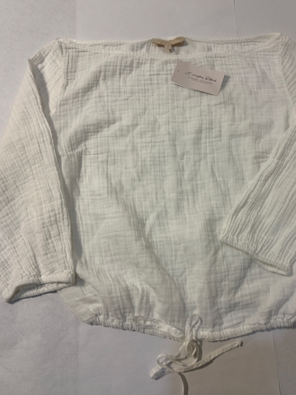 NWT Everyday Rituals SUN and SEA Luxury Cotton 100% Top Made in USA Size S Women